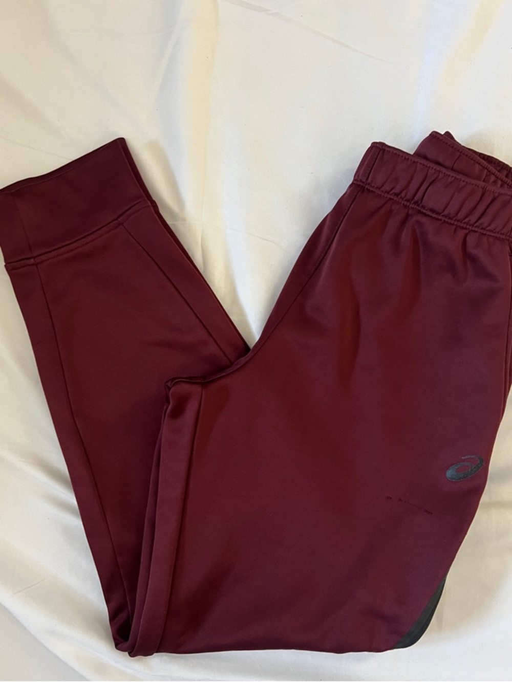 Asics Men's Burgundy Athletic Jogger Pants